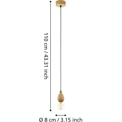 Eglo 49376 - Piekarama lampa AVOLTRI 1xE27/60W/230V