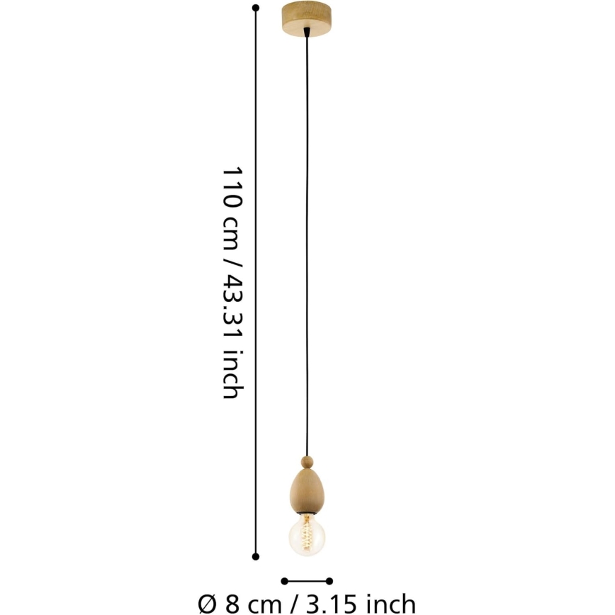 Eglo 49376 - Piekarama lampa AVOLTRI 1xE27/60W/230V