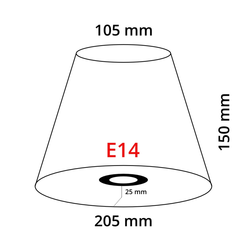 Eglo 49432 - Abažūrs grīdas stāvlampai VINTAGE sarkana izšūts E14 d. 20,5 cm