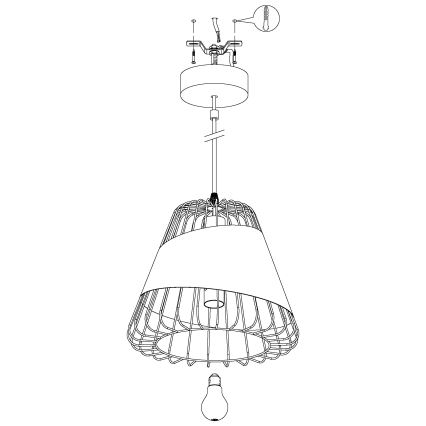 Eglo - Lustra ar auklu 1xE27/60W/230V