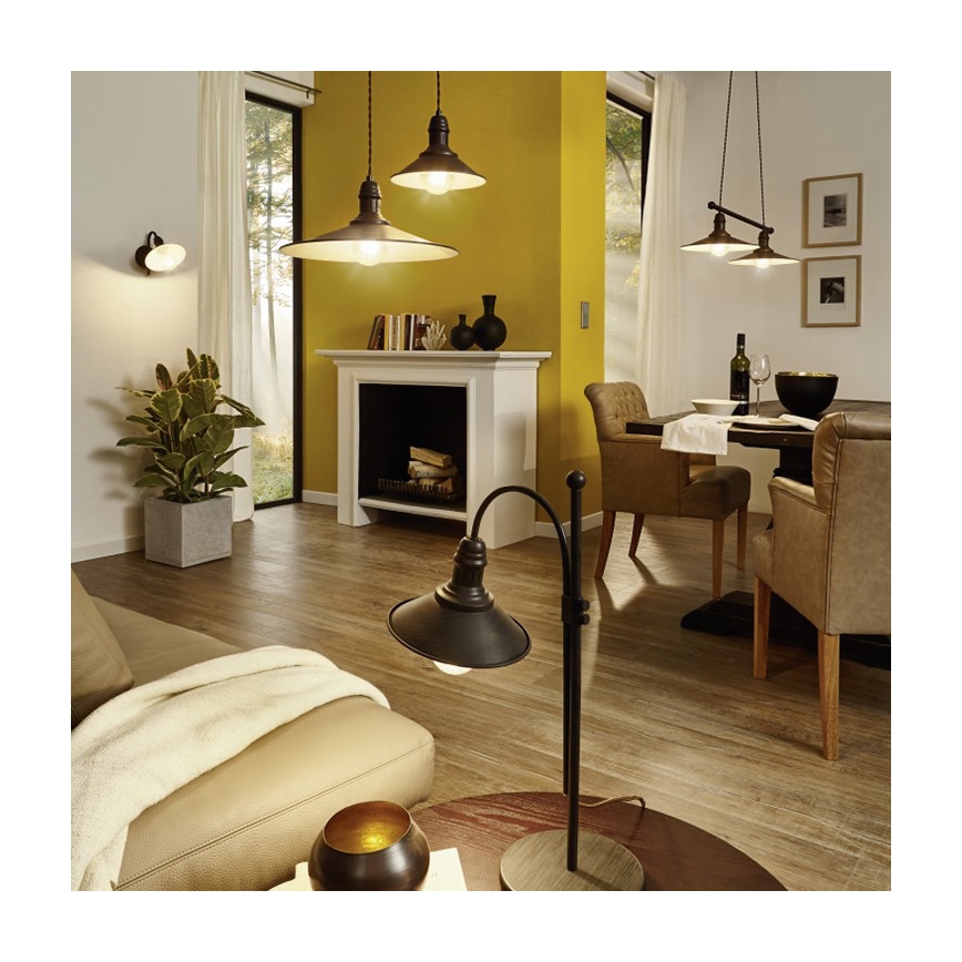 Eglo 49458 - Sienas gaismeklis STOCKBURY 1xE27/60W/230V