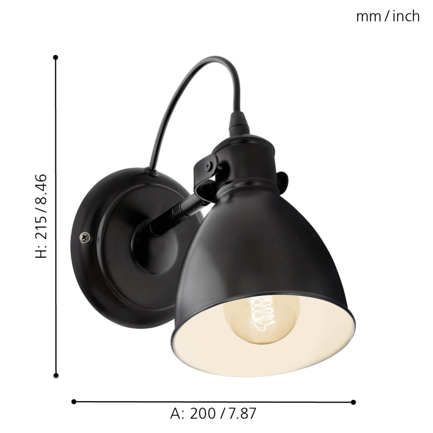 Eglo - Sienas lampa 1xE27/40W/230V