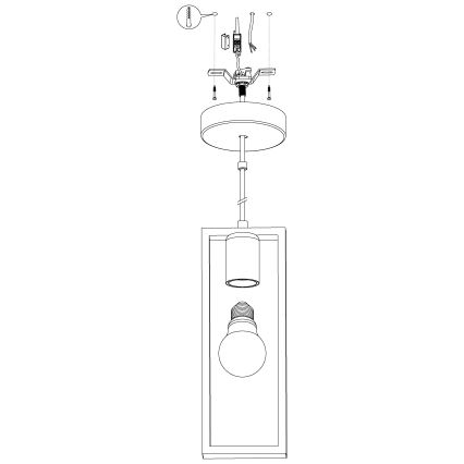 Eglo - Lustra ar auklu 1xE27/60W/230V