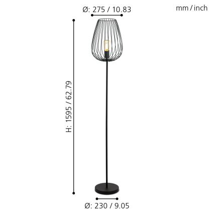 Eglo - Grīdas stāvlampa 1xE27/60W/230V