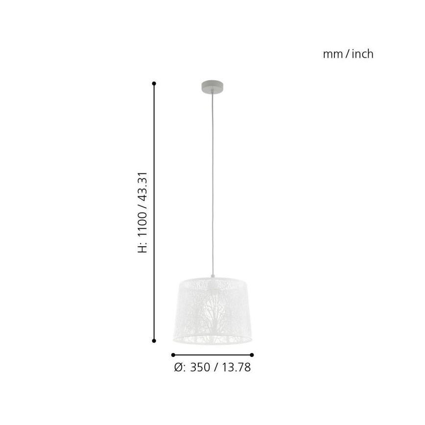 Eglo - Lustra ar auklu 1xE27/60W/230V