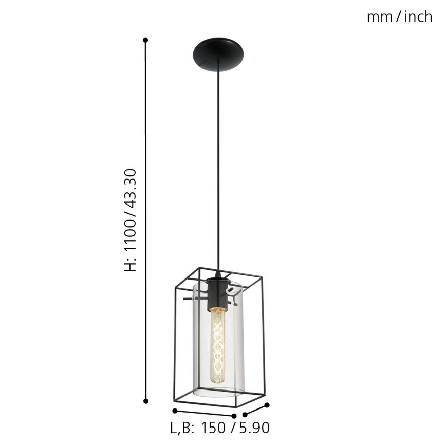 Eglo - Lustra 1xE27/60W/230V