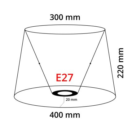 Eglo 49584 - Abažūrs VINTAGE E27 diametrs 40 cm