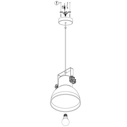 Eglo - Lustra ar auklu 1xE27/40W/230V