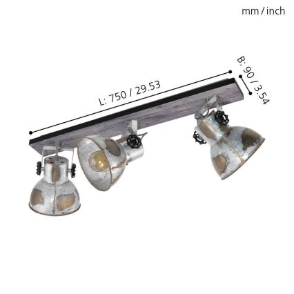 Eglo - Lampa 3xE27/40W/230V