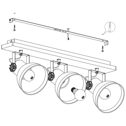 Eglo - Lampa 3xE27/40W/230V