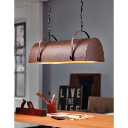 Eglo 49687 - Lustra ar ķēdi DEERHURST 2xE27/60W/230V