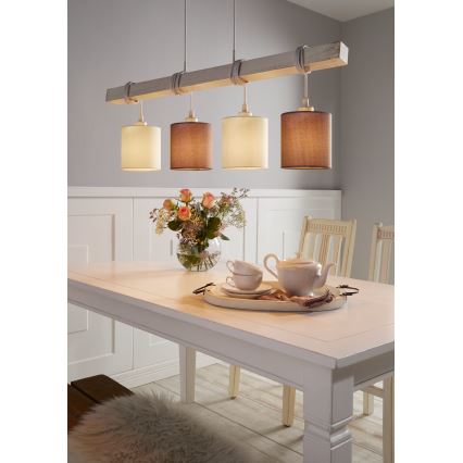 Eglo - Lustra ar auklu TOWNSHEND 4xE27/60W/230V