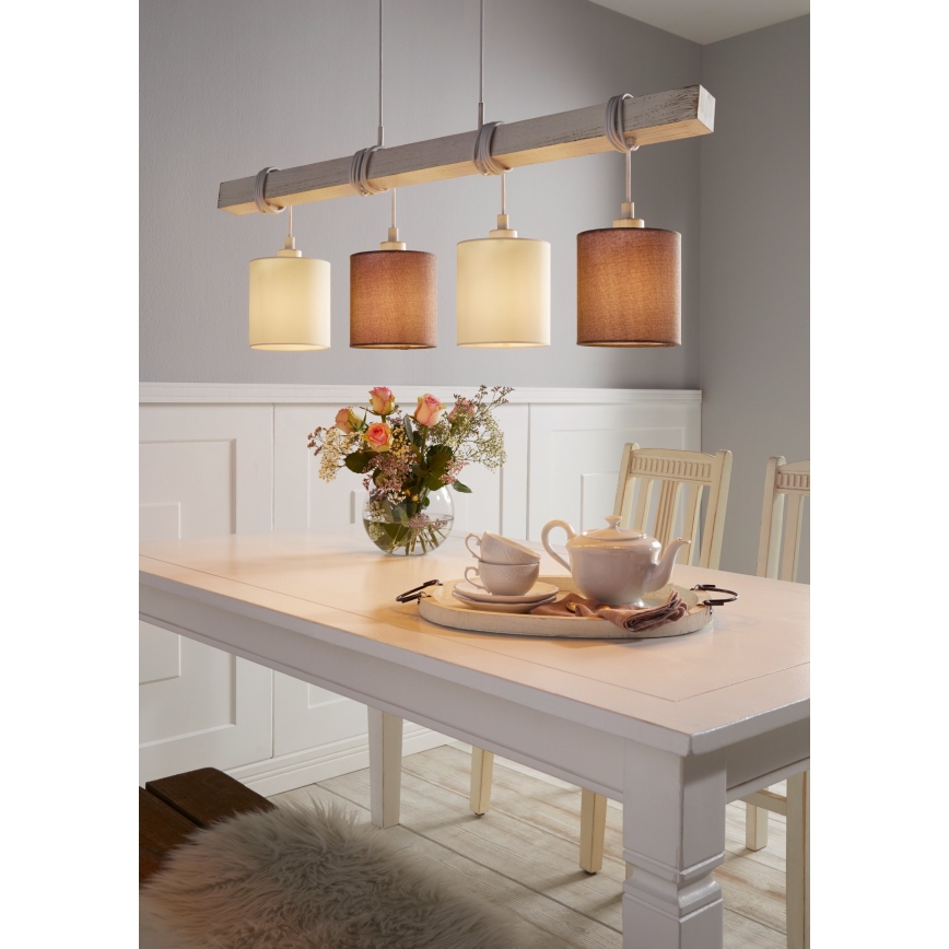 Eglo - Lustra ar auklu TOWNSHEND 4xE27/60W/230V
