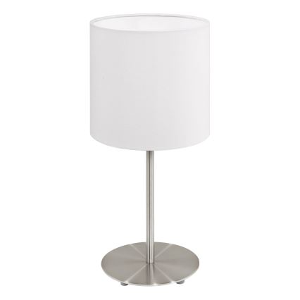 Eglo 54744 - Galda lampa ANADIA 1xE14/40W/230V balta/matēts hroms
