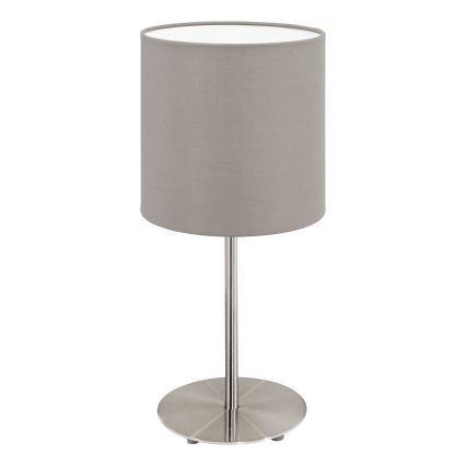 Eglo 54745 - Galda lampa ANADIA 1xE14/40W/230V taupe/matēts hroms