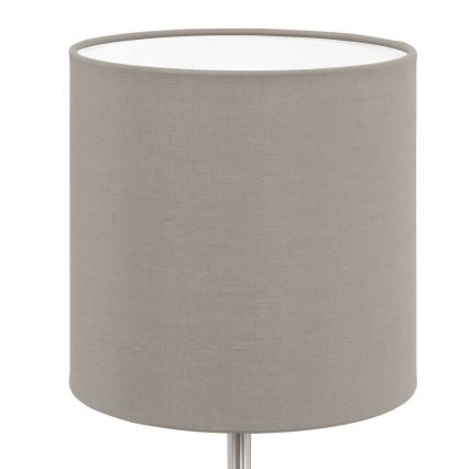 Eglo 54745 - Galda lampa ANADIA 1xE14/40W/230V taupe/matēts hroms