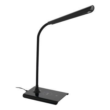 Eglo 55122 - regulējama LED galda lampa ar bezvadu uzlādi LED/5,5W/230V melna