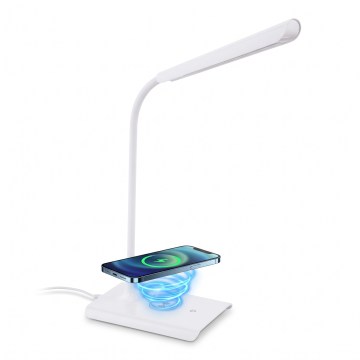 Eglo 55123 - Regulējama LED galda lampa ar bezvadu uzlādi LED/5,5W/230V balta