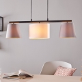 Eglo 55207 - Lustra ar auklu ALMEIDA 3xE14/25W/230V pelēka