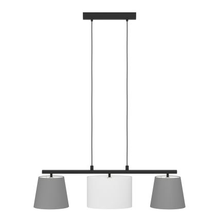Eglo 55207 - Lustra ar auklu ALMEIDA 3xE14/25W/230V pelēka