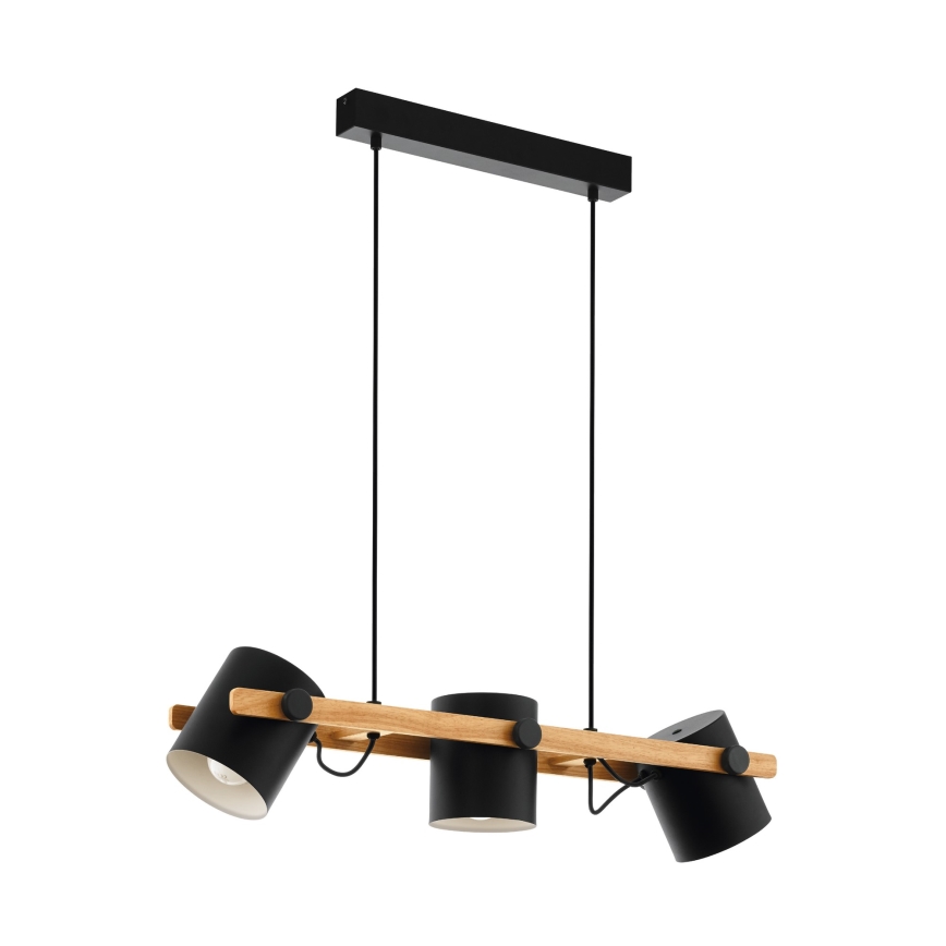 Eglo 55234 - Lustra ar auklu HORNWOOD 3xE27/60W/230V