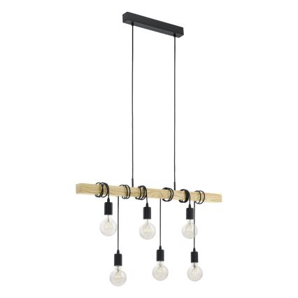 Eglo 55242 - Lustra ar auklu TOWNSHEND 6xE27/60W/230V