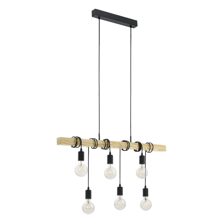 Eglo 55242 - Lustra ar auklu TOWNSHEND 6xE27/60W/230V