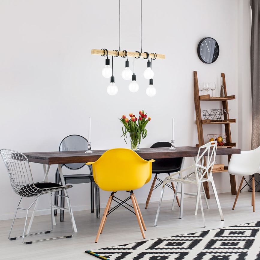 Eglo 55242 - Lustra ar auklu TOWNSHEND 6xE27/60W/230V