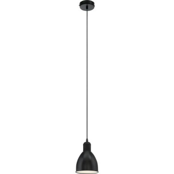 Eglo 55243 - Piekaramā lampa uz troses PRIDDY 1xE27/60W/230V, melna