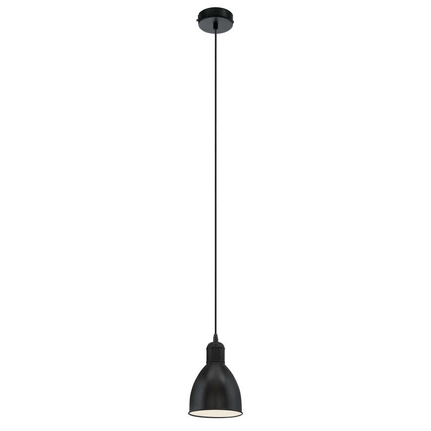 Eglo 55243 - Piekaramā lampa uz troses PRIDDY 1xE27/60W/230V, melna