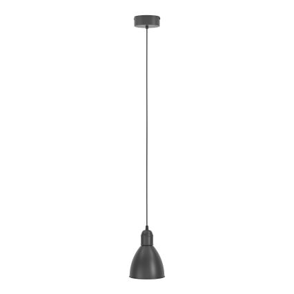 Eglo 55243 - Piekaramā lampa uz troses PRIDDY 1xE27/60W/230V, melna