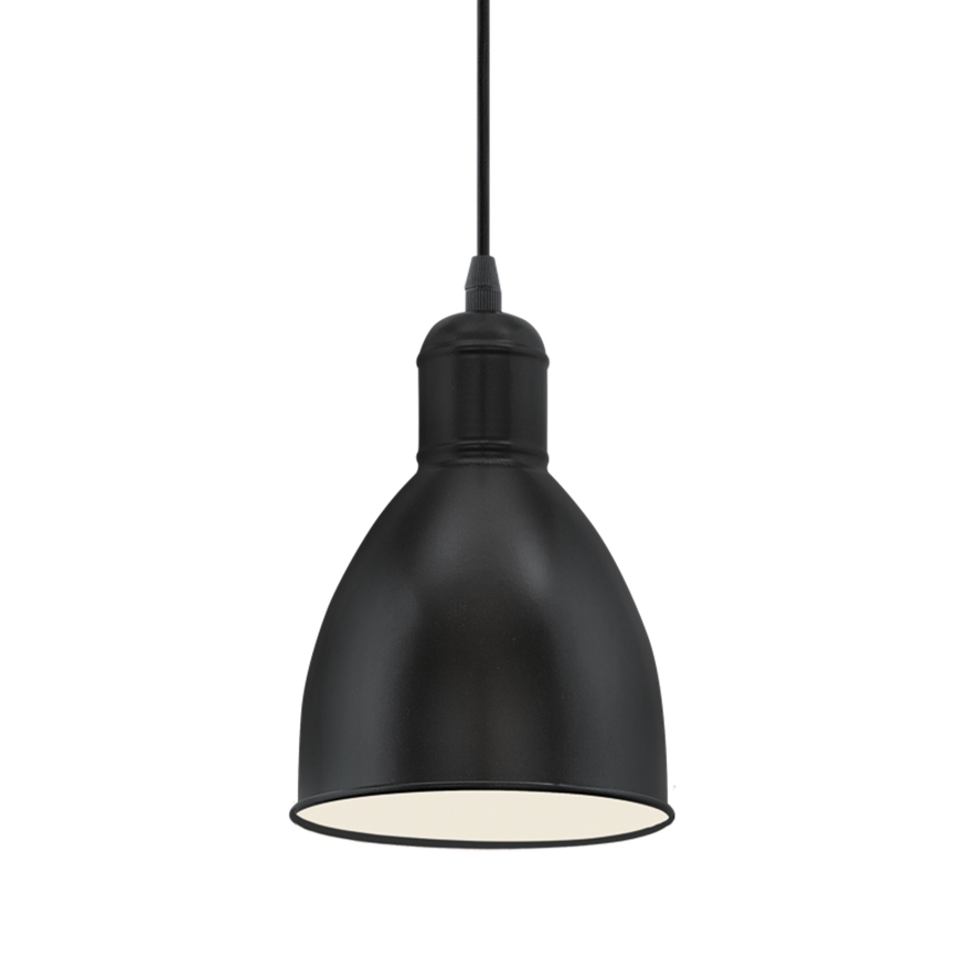 Eglo 55243 - Piekaramā lampa uz troses PRIDDY 1xE27/60W/230V, melna