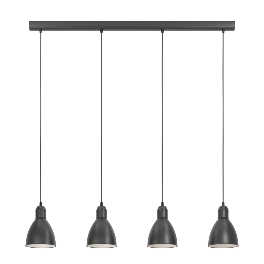 Eglo 55244 - Pakaramā lustra uz vada PRIDDY 4xE27/60W/230V melna