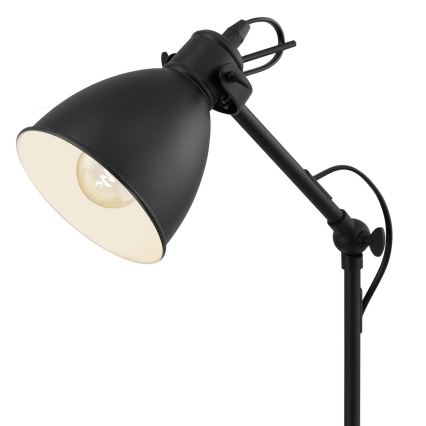 Eglo 55251 - Galda lampa PRIDDY 1xE27/40W/230V melna