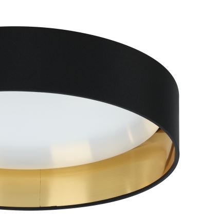 Eglo 55267 - LED griestu lampa MASERLO LED/16W/230V 3000K Ø 40,5 cm melna/vara