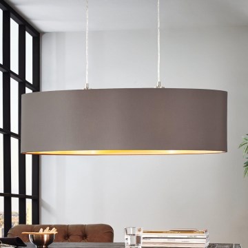 Eglo 55271 - Lustra ar auklu MASERLO 2xE27/60W/230V brūna