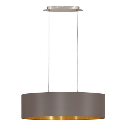 Eglo 55271 - Lustra ar auklu MASERLO 2xE27/60W/230V brūna