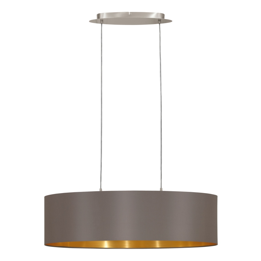 Eglo 55271 - Lustra ar auklu MASERLO 2xE27/60W/230V brūna