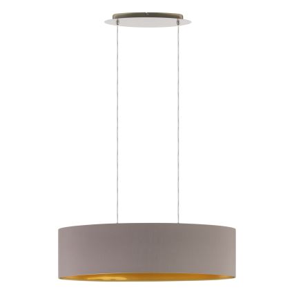 Eglo 55271 - Lustra ar auklu MASERLO 2xE27/60W/230V brūna