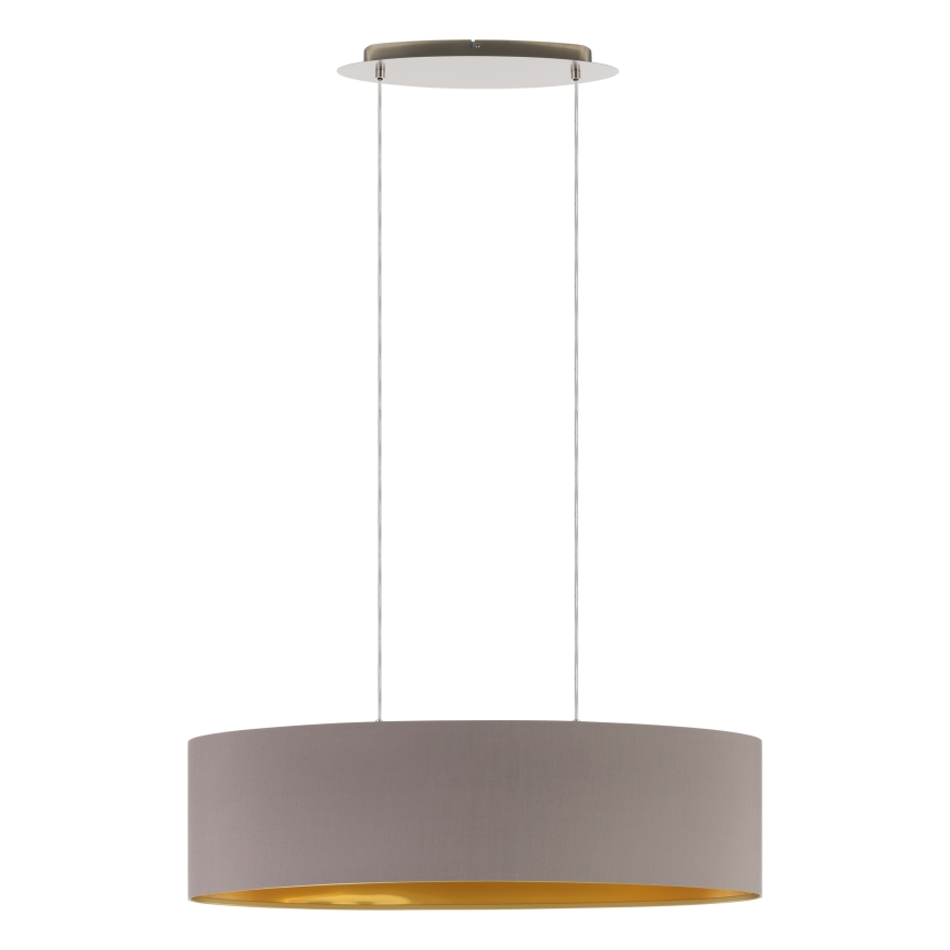 Eglo 55271 - Lustra ar auklu MASERLO 2xE27/60W/230V brūna