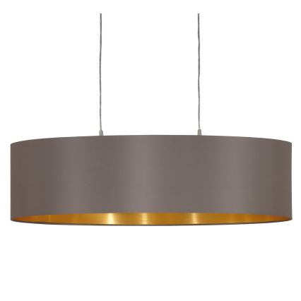 Eglo 55271 - Lustra ar auklu MASERLO 2xE27/60W/230V brūna