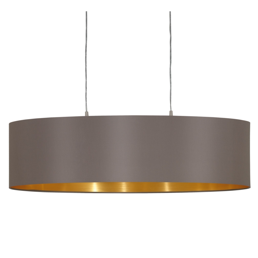 Eglo 55271 - Lustra ar auklu MASERLO 2xE27/60W/230V brūna