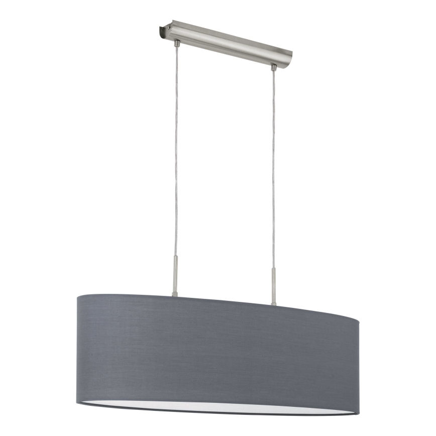 Eglo 55276 - PASTERI karājoša lampa ar vadu 1xE27/60W/230V pelēka