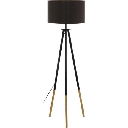 Eglo 55291 - Grīdas stāvlampa BIDFORD 1xE27/60W/230V melna/brūna