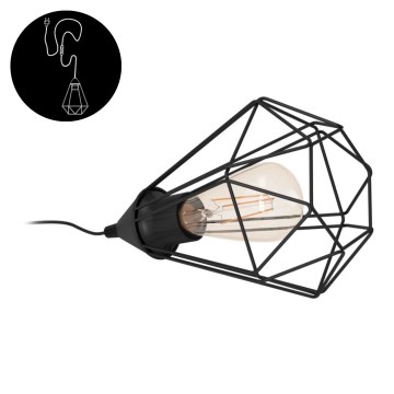 Eglo 55297 - Kontaktligzdas galda lampa TARBES 1xE27/60W/230V
