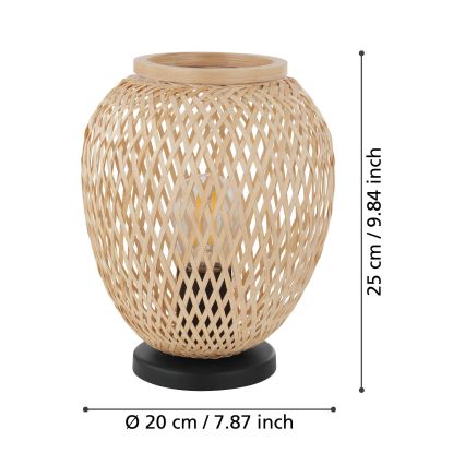 Eglo 55699 - galda lampa DEMBLEBY 1xE27/40W/230V bēša