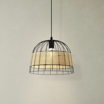Eglo 55709 - Lustra ar auklu ANWICK 1xE27/40W/230V rotanga