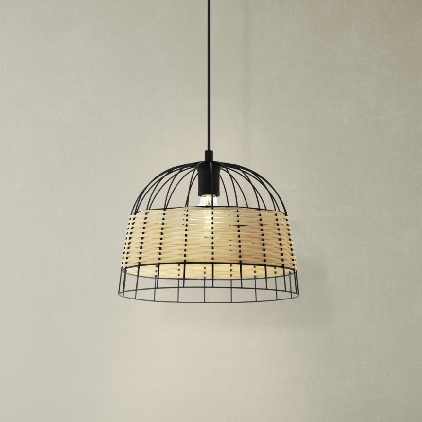 Eglo 55709 - Lustra ar auklu ANWICK 1xE27/40W/230V rotanga