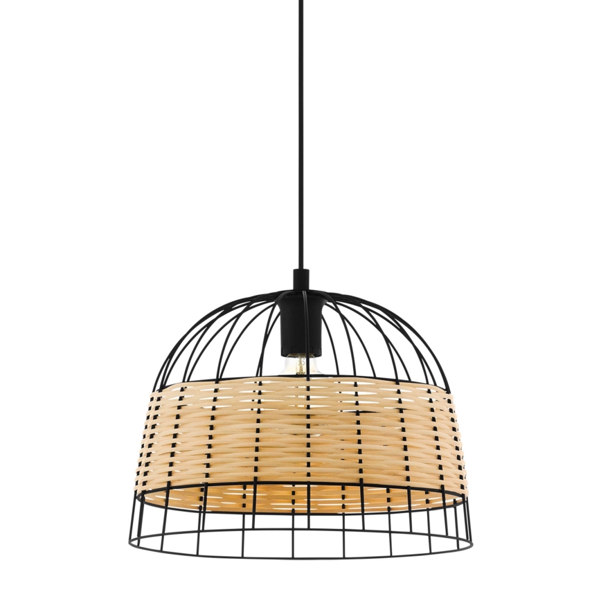 Eglo 55709 - Lustra ar auklu ANWICK 1xE27/40W/230V rotanga