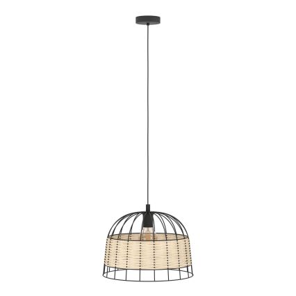 Eglo 55709 - Lustra ar auklu ANWICK 1xE27/40W/230V rotanga